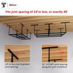 Shuntong 4'x8' Il portapacchi da garage a soffitto Atlas Pro Capacità di carico 1100 libbre Finitura martellata nera