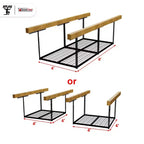Shuntong 4'x8' Il portapacchi da garage a soffitto Atlas Pro Capacità di carico 1100 libbre Finitura martellata nera