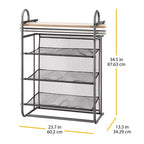Whitmor Organizer Armadio a 3 Ripiani Sospeso Grigio