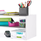 Whitmor Organizer Contenitore Impilabile con 2 Ripiani Largo 61 cm Marrone