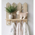 Crane Baby 5,5"x20" Charlie Mensola a muro con organizer recinzione Farmhouse beige