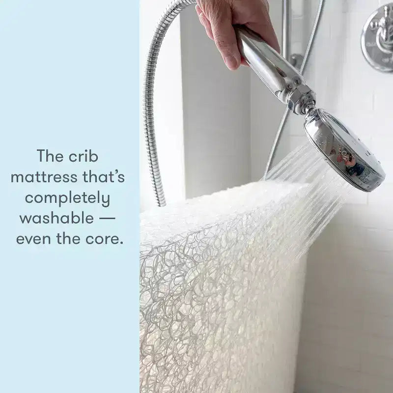 Materasso per culla Newton Essential - Bianco: rigido, traspirante, ipoallergenico, doppia fase, imbottitura in polietilene, spessore 10 cm