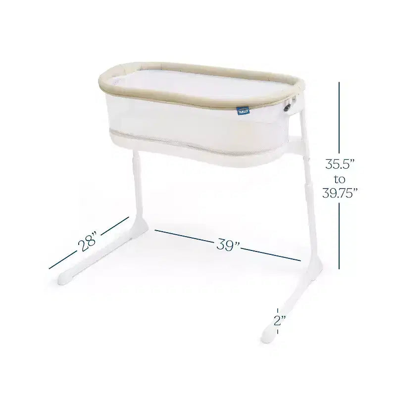 HALO Bassinet Lite - Bianco: Telaio in metallo, Culla da affiancare al letto, Materasso/Cuscino inclusi, Portata massima 9 kg