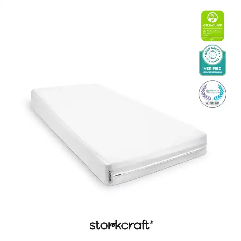 Materasso per culla e lettino Storkcraft 6" Grow-with Me Premium impermeabile a doppia faccia: Rigido, Imbottito in fibra, 6,35 kg