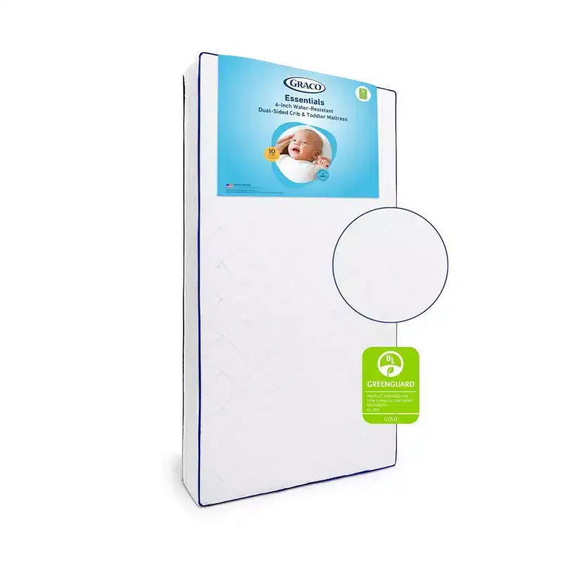 Graco Essentials Materasso per culla e lettino reversibile, resistente all'acqua, 15 cm