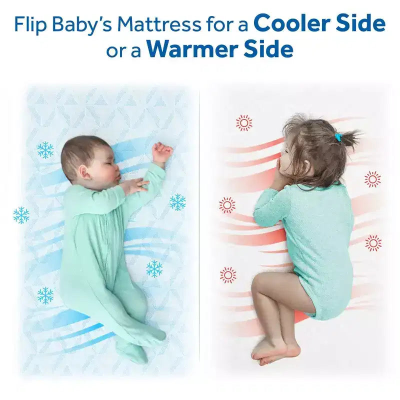 Materasso per culla e lettino Sealy Baby 2Cool traspirante a 2 lati da 5": Ultra-rigido, rivestimento in maglia, 3,17 kg