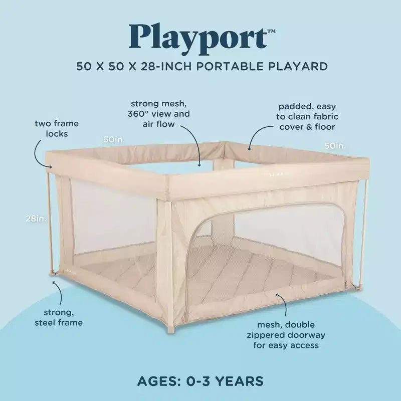 Box per bambini Playport Playard Baby Delight - Tortora