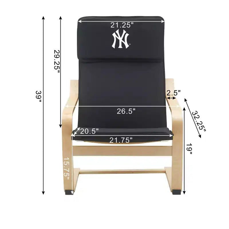 Poltrona d'Appoggio MLB New York Yankees in Legno Curvato