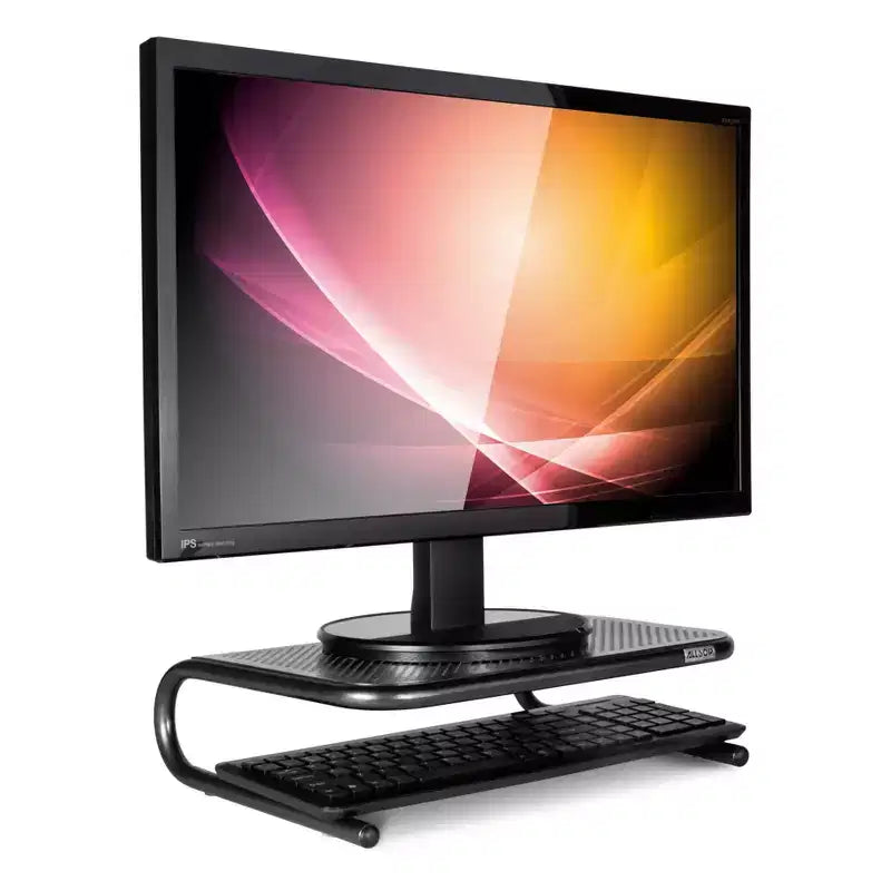 Supporto monitor con piattaforma larga Allsop Metal Art Jr. 14" - Nero perla