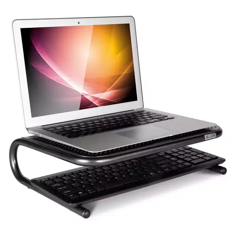 Supporto monitor con piattaforma larga Allsop Metal Art Jr. 14" - Nero perla