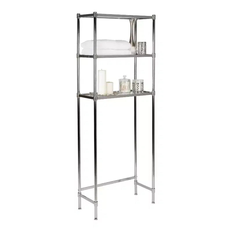 Libreria in Vetro a 3 Ripiani Glacier Collection Grigia - Organize It All