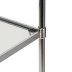 Libreria in Vetro a 3 Ripiani Glacier Collection Grigia - Organize It All