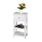 Mobile Basso Dawson con 1 Cassetto Bianco - Elegant Home Fashions