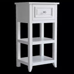 Mobile Basso Dawson con 1 Cassetto Bianco - Elegant Home Fashions