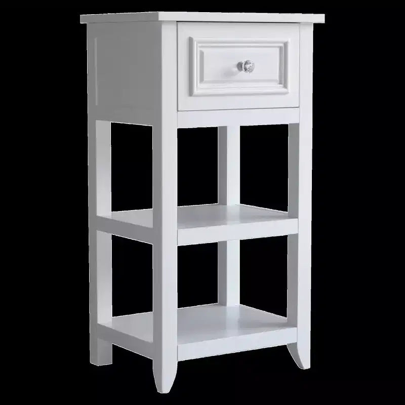 Mobile Basso Dawson con 1 Cassetto Bianco - Elegant Home Fashions