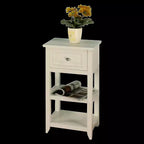 Mobile Basso Dawson con 1 Cassetto Bianco - Elegant Home Fashions
