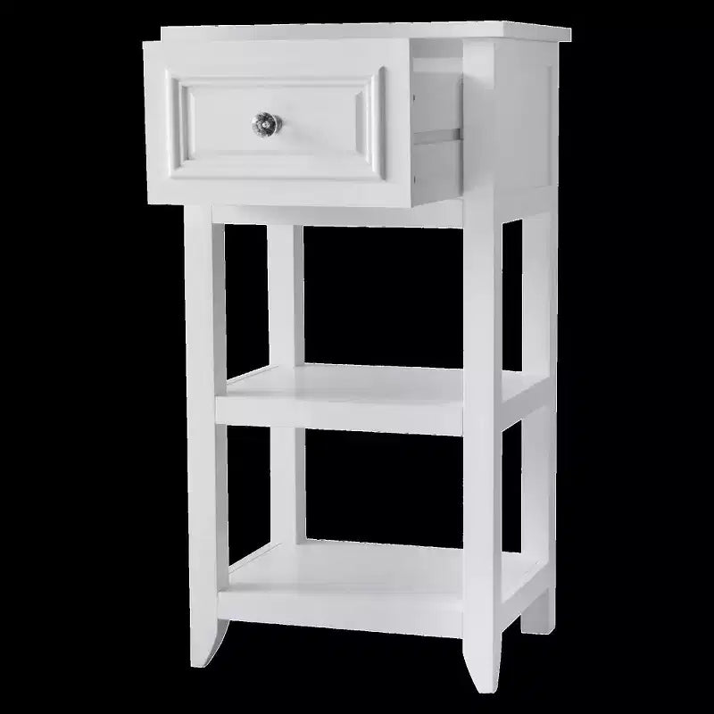 Mobile Basso Dawson con 1 Cassetto Bianco - Elegant Home Fashions