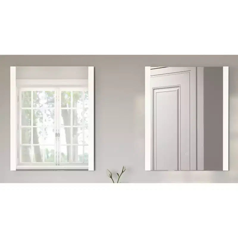 Specchio da parete a LED senza cornice, 24"x30" Premium Lumen, a temperatura colore fissa, con vetro antiappannamento - Tosca: controllo touch, specchio da parete per bagno