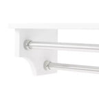 Dover Organizer per Bagno Sopra il WC con Ripiani Aperti e Due Aste Portasciugamani Bianco - Alaterre Furniture
