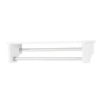 Dover Organizer per Bagno Sopra il WC con Ripiani Aperti e Due Aste Portasciugamani Bianco - Alaterre Furniture