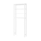 Dover Organizer per Bagno Sopra il WC con Ripiani Aperti e Due Aste Portasciugamani Bianco - Alaterre Furniture