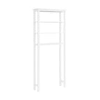 Dover Organizer per Bagno Sopra il WC con Ripiani Aperti e Due Aste Portasciugamani Bianco - Alaterre Furniture