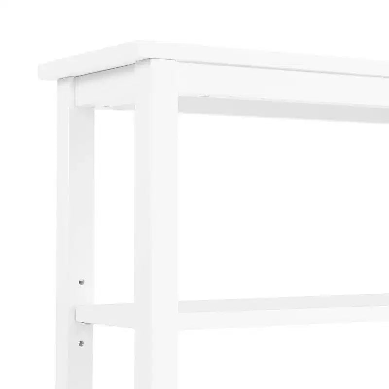 Dover Organizer per Bagno Sopra il WC con Ripiani Aperti e Due Aste Portasciugamani Bianco - Alaterre Furniture