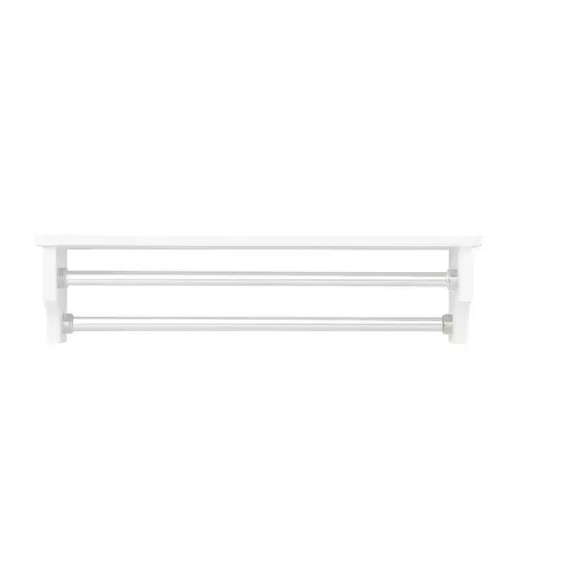 Dover Organizer per Bagno Sopra il WC con Ripiani Aperti e Due Aste Portasciugamani Bianco - Alaterre Furniture
