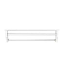 Dover Organizer per Bagno Sopra il WC con Ripiani Aperti e Due Aste Portasciugamani Bianco - Alaterre Furniture