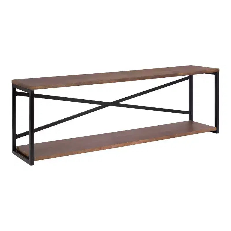 Kate & Laurel All Things Decor 36" Ascott 2 Tier Wall Shelf Brown/Black