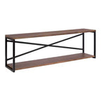 Kate & Laurel All Things Decor 36" Ascott 2 Tier Wall Shelf Brown/Black