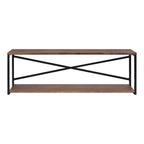 Kate & Laurel All Things Decor Scaffale da Parete Ascott a 2 Livelli, 91 cm, Marrone/Nero