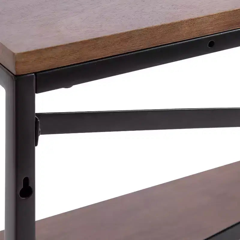 Kate & Laurel All Things Decor Scaffale da Parete Ascott a 2 Livelli, 91 cm, Marrone/Nero