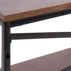 Kate & Laurel All Things Decor Scaffale da Parete Ascott a 2 Livelli, 91 cm, Marrone/Nero