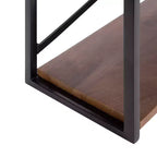 Kate & Laurel All Things Decor Scaffale da Parete Ascott a 2 Livelli, 91 cm, Marrone/Nero