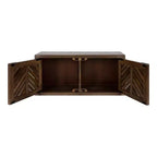 Kate & Laurel All Things Decor 30" x 10" x 14" Armadietto da Parete a 2 Ante Mezzeta, Legno Naturale - Nessun Assemblaggio, Superficie in MDF