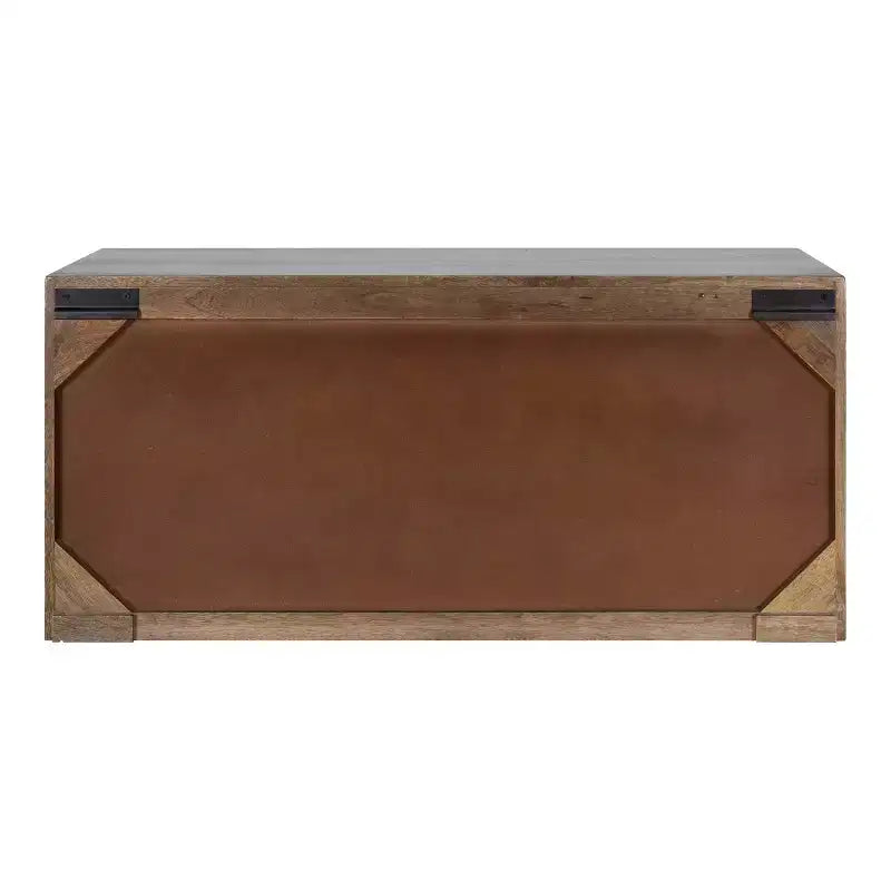 Kate & Laurel All Things Decor 30" x 10" x 14" Armadietto da Parete a 2 Ante Mezzeta, Legno Naturale - Nessun Assemblaggio, Superficie in MDF