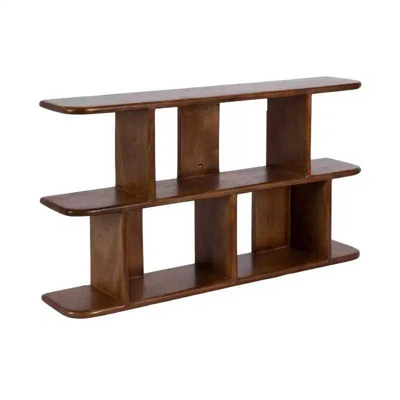 Kate & Laurel All Things Decor 30"x17" Madero Wooden Wall Shelf Walnut Brown