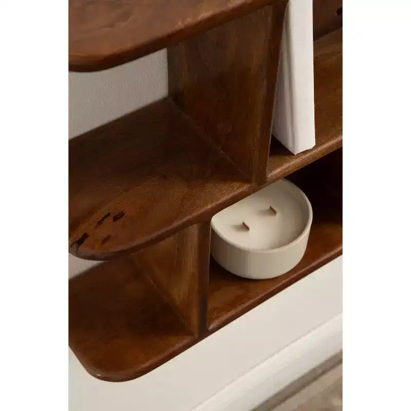 Kate & Laurel All Things Decor Mensola da parete in legno Madero 30"x17" noce marrone