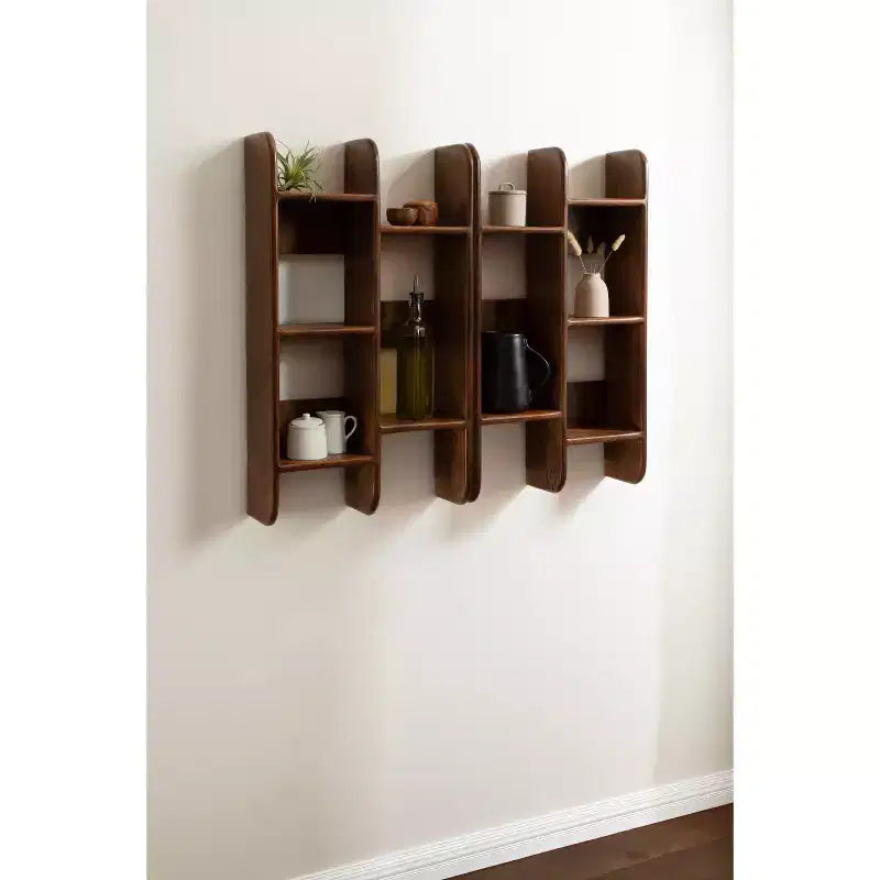 Kate & Laurel All Things Decor Mensola da parete in legno Madero 30"x17" noce marrone