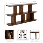 Kate & Laurel All Things Decor Mensola da parete in legno Madero 30"x17" noce marrone
