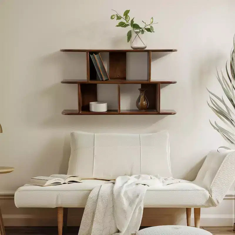 Kate & Laurel All Things Decor Mensola da parete in legno Madero 30"x17" noce marrone