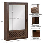 Mobiletto da bagno con specchio Mezzeta 20"x30" Kate & Laurel All Things Decor, marrone