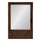 Mobiletto da bagno con specchio Mezzeta 20"x30" Kate & Laurel All Things Decor, marrone