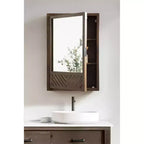 Mobiletto da bagno con specchio Mezzeta 20"x30" Kate & Laurel All Things Decor, marrone