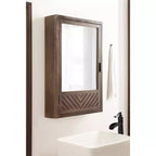 Mobiletto da bagno con specchio Mezzeta 20"x30" Kate & Laurel All Things Decor, marrone