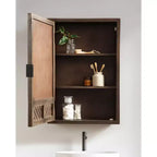 Mobiletto da bagno con specchio Mezzeta 20"x30" Kate & Laurel All Things Decor, marrone