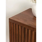 Kate & Laurel All Things Decor Armadietto da parete corto "Furrow" 30"x10"x14", Noce Marrone