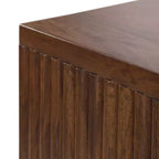 Kate & Laurel All Things Decor Armadietto da parete corto "Furrow" 30"x10"x14", Noce Marrone