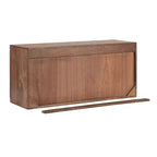 Kate & Laurel All Things Decor Armadietto da parete corto "Furrow" 30"x10"x14", Noce Marrone